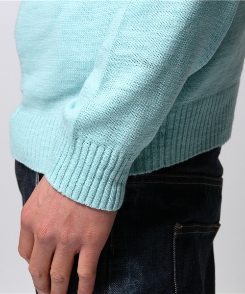 JOURNAL STANDARD(ジャーナルスタンダード)の「スラブコットンクルーネックニット #(ニット/セーター・メンズ・ホワイト/ネイビー/ブルー/サックスブルー/グレー・MEDIUM/LARGE)」の8枚目の写真