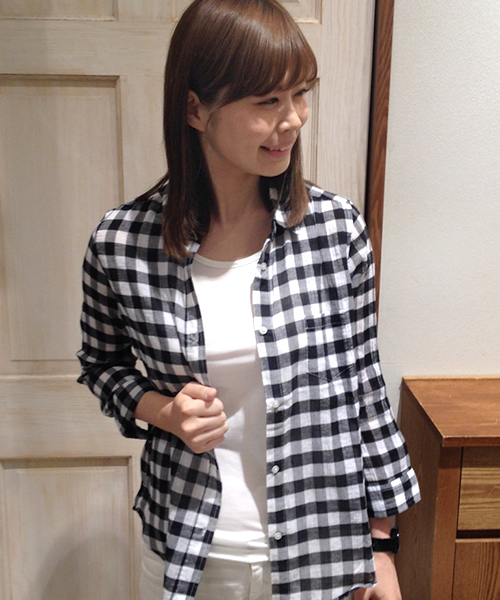 CIAOPANIC TYPY（チャオパニックティピー）の「ギンガムシャツ（シャツ/ブラウス・レディース・イエロー/ブルー/ブラック・SMALL/MEDIUM）」の2枚目の写真