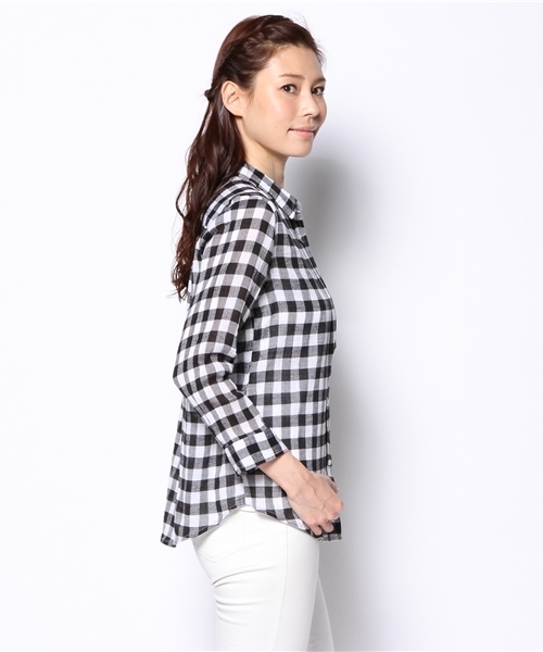 CIAOPANIC TYPY（チャオパニックティピー）の「ギンガムシャツ（シャツ/ブラウス・レディース・イエロー/ブルー/ブラック・SMALL/MEDIUM）」の8枚目の写真