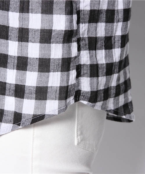CIAOPANIC TYPY（チャオパニックティピー）の「ギンガムシャツ（シャツ/ブラウス・レディース・イエロー/ブルー/ブラック・SMALL/MEDIUM）」の5枚目の写真