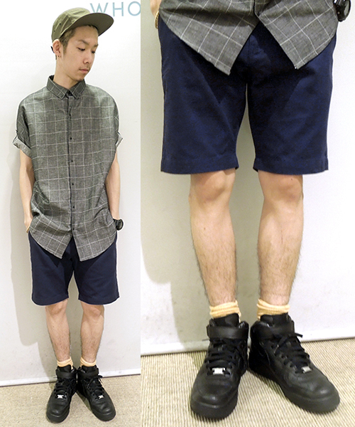 WHO'S WHO gallery（フーズフーギャラリー）の「【BOYMAN】カラーチノショートパンツ（チノパンツ・メンズ・サンドベージュ/イエロー/ホワイト/ブラック/ネイビー/ミント・LARGE/SMALL/MEDIUM）」の5枚目の写真