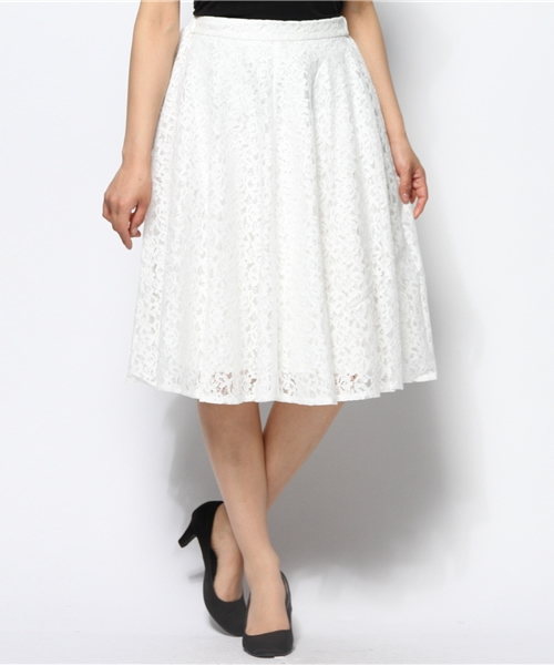 mystic（ミスティック）の「レースフレアースカート（スカート・レディース・オフホワイト/グリーン/ブラック・ﾌﾘ-）」の11枚目の写真
