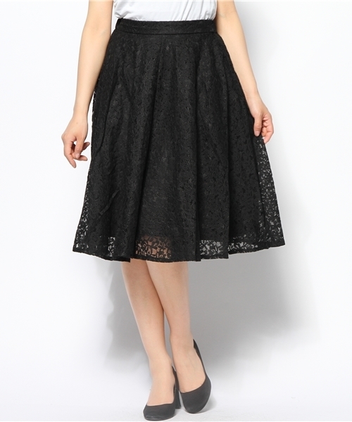 mystic（ミスティック）の「レースフレアースカート（スカート・レディース・オフホワイト/グリーン/ブラック・ﾌﾘ-）」の2枚目の写真