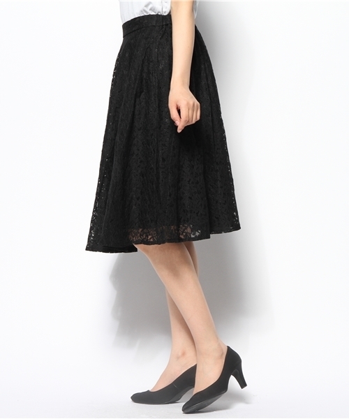mystic（ミスティック）の「レースフレアースカート（スカート・レディース・オフホワイト/グリーン/ブラック・ﾌﾘ-）」の4枚目の写真