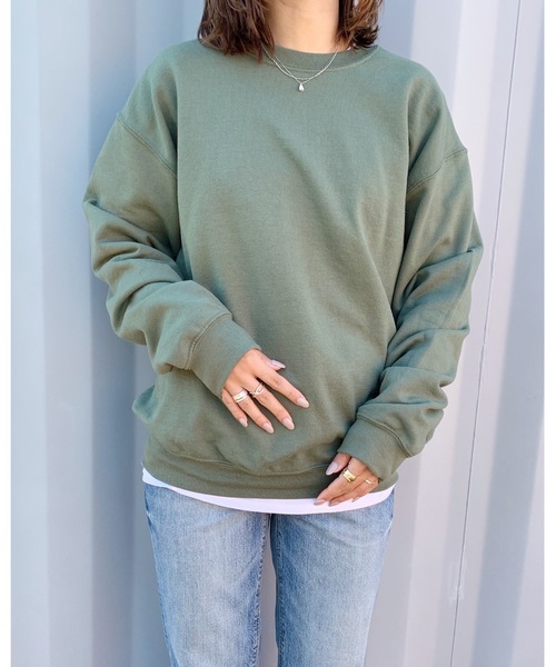 GILDAN(ギルダン)の「【GILDAN】ギルダン ヘビースウェット(スウェット・レディース・ホワイト/ブラック/ダークブラウン/サンドベージュ/杢グレー/マルーン/カーキ/チャコール/ダークグリーン/ラベンダー・M/L/XL)」の8枚目の写真