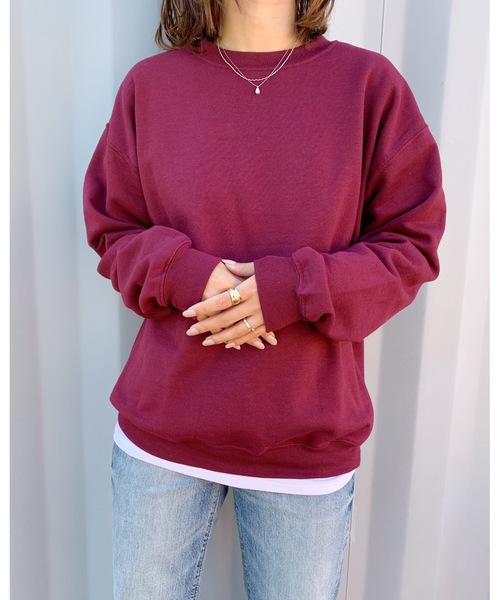 GILDAN(ギルダン)の「【GILDAN】ギルダン ヘビースウェット(スウェット・レディース・ホワイト/ブラック/ダークブラウン/サンドベージュ/杢グレー/マルーン/カーキ/チャコール/ダークグリーン/ラベンダー・M/L/XL)」の10枚目の写真