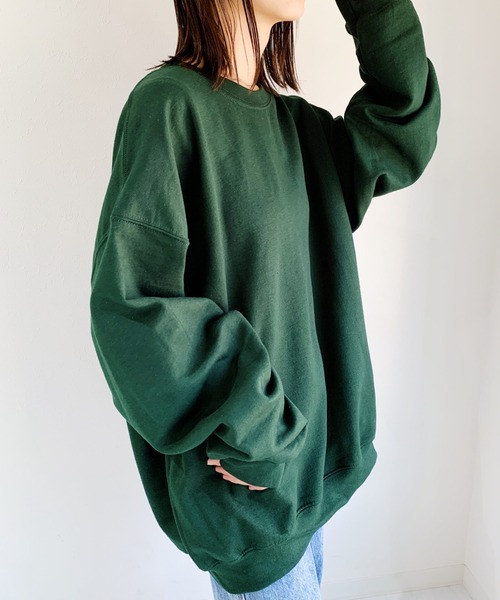 GILDAN(ギルダン)の「【GILDAN】ギルダン ヘビースウェット(スウェット・レディース・ホワイト/ブラック/ダークブラウン/サンドベージュ/杢グレー/マルーン/カーキ/チャコール/ダークグリーン/ラベンダー・M/L/XL)」の7枚目の写真