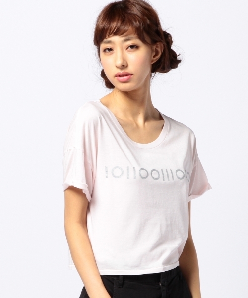 Another Edition(アナザーエディション)の「AE l○ SIGN PRT T ◆(Tシャツ/カットソー・レディース・オフホワイト/ライトピンク/コバルトブルー・フリー)」の3枚目の写真