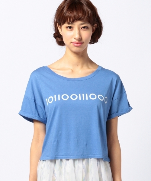 Another Edition(アナザーエディション)の「AE l○ SIGN PRT T ◆(Tシャツ/カットソー・レディース・オフホワイト/ライトピンク/コバルトブルー・フリー)」の6枚目の写真
