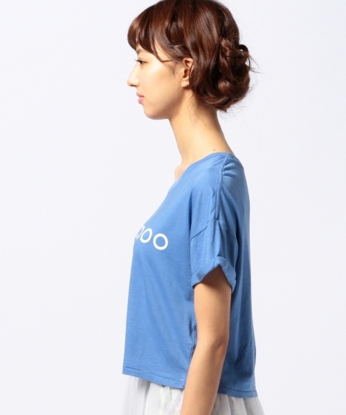 Another Edition(アナザーエディション)の「AE l○ SIGN PRT T ◆(Tシャツ/カットソー・レディース・オフホワイト/ライトピンク/コバルトブルー・フリー)」の7枚目の写真