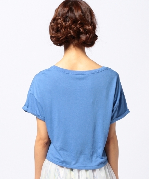 Another Edition(アナザーエディション)の「AE l○ SIGN PRT T ◆(Tシャツ/カットソー・レディース・オフホワイト/ライトピンク/コバルトブルー・フリー)」の8枚目の写真