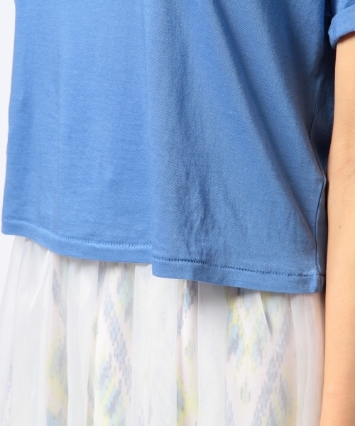 Another Edition(アナザーエディション)の「AE l○ SIGN PRT T ◆(Tシャツ/カットソー・レディース・オフホワイト/ライトピンク/コバルトブルー・フリー)」の4枚目の写真