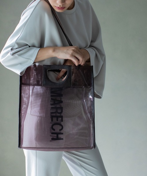 MARECHAL TERRE（マルシャルテル）の「PVCロゴバック×メッシュロゴトートバック（ショルダーバッグ・レディース・ホワイト/ブラック/ブラウン/ブルー・FREE）」の3枚目の写真