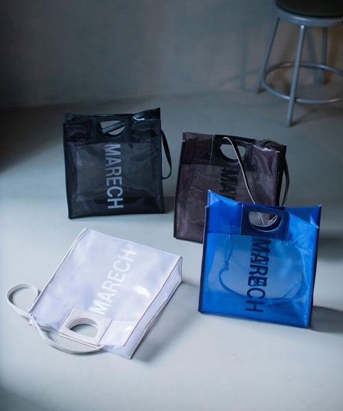 MARECHAL TERRE（マルシャルテル）の「PVCロゴバック×メッシュロゴトートバック（ショルダーバッグ・レディース・ホワイト/ブラック/ブラウン/ブルー・FREE）」の9枚目の写真