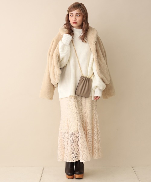 one after another NICE CLAUP（ワンアフターアナザーナイスクラップ）の「くしゅっとがま口ミニバッグ（ショルダーバッグ・レディース・アイボリー/モカ/パイソン・FREE）」の14枚目の写真