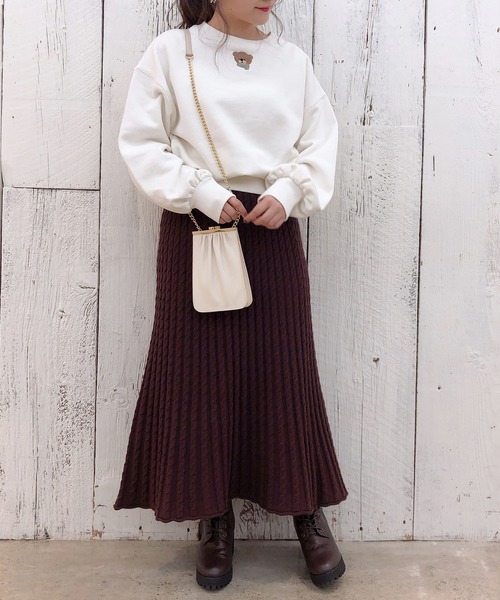 one after another NICE CLAUP（ワンアフターアナザーナイスクラップ）の「くしゅっとがま口ミニバッグ（ショルダーバッグ・レディース・アイボリー/モカ/パイソン・FREE）」の17枚目の写真