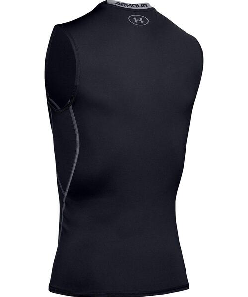 UNDER ARMOUR（アンダーアーマー）の「UAヒートギアアーマー スリーブレス シャツ（トレーニング/メンズ）（Tシャツ/カットソー・メンズ・チャコールグレー/ネイビー/ホワイト/ブラック・SM/LG/XXL/MD/3XL/XL）」の6枚目の写真