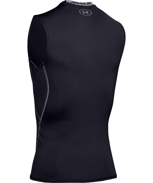UNDER ARMOUR（アンダーアーマー）の「UAヒートギアアーマー スリーブレス シャツ（トレーニング/メンズ）（Tシャツ/カットソー・メンズ・チャコールグレー/ネイビー/ホワイト/ブラック・SM/LG/XXL/MD/3XL/XL）」の13枚目の写真