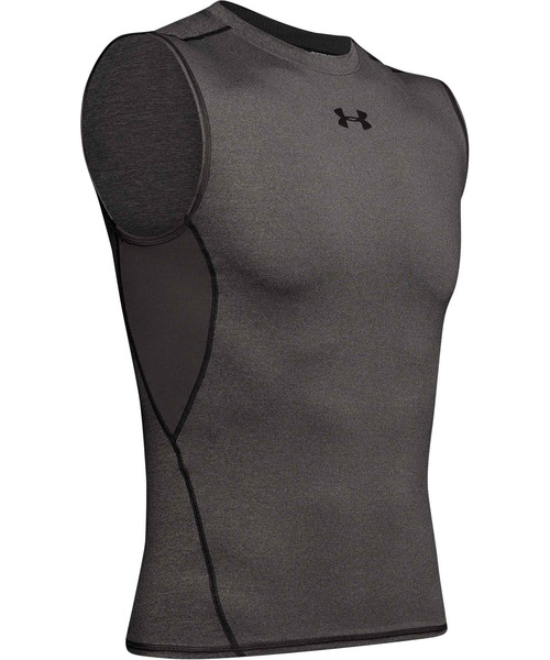 UNDER ARMOUR（アンダーアーマー）の「UAヒートギアアーマー スリーブレス シャツ（トレーニング/メンズ）（Tシャツ/カットソー・メンズ・チャコールグレー/ネイビー/ホワイト/ブラック・SM/LG/XXL/MD/3XL/XL）」の8枚目の写真