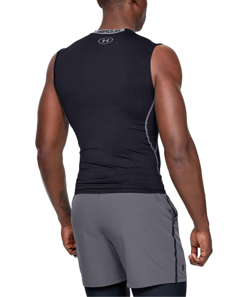 UNDER ARMOUR（アンダーアーマー）の「UAヒートギアアーマー スリーブレス シャツ（トレーニング/メンズ）（Tシャツ/カットソー・メンズ・チャコールグレー/ネイビー/ホワイト/ブラック・SM/LG/XXL/MD/3XL/XL）」の7枚目の写真