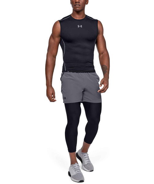 UNDER ARMOUR（アンダーアーマー）の「UAヒートギアアーマー スリーブレス シャツ（トレーニング/メンズ）（Tシャツ/カットソー・メンズ・チャコールグレー/ネイビー/ホワイト/ブラック・SM/LG/XXL/MD/3XL/XL）」の10枚目の写真