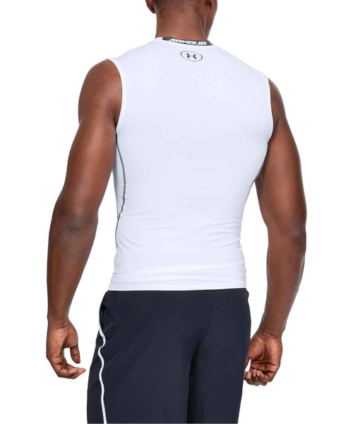 UNDER ARMOUR（アンダーアーマー）の「UAヒートギアアーマー スリーブレス シャツ（トレーニング/メンズ）（Tシャツ/カットソー・メンズ・チャコールグレー/ネイビー/ホワイト/ブラック・SM/LG/XXL/MD/3XL/XL）」の21枚目の写真