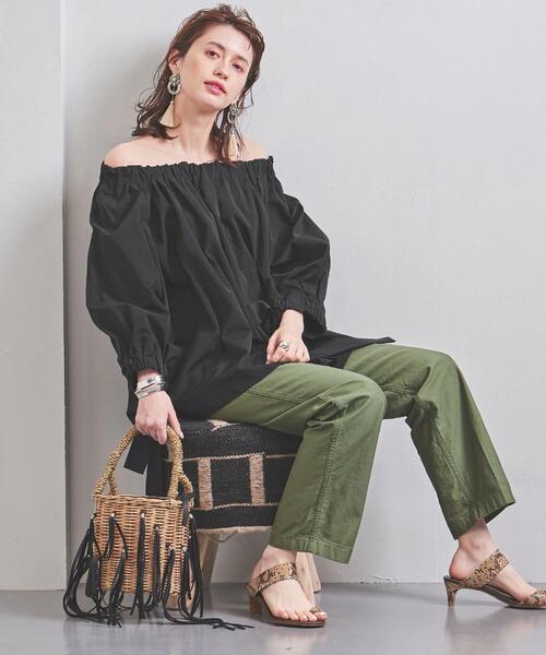 UNITED ARROWS（ユナイテッドアローズ）の「UBCS ボリュームギャザー ブラウス（シャツ/ブラウス・レディース・ブラック/ベージュ・36/38）」の8枚目の写真