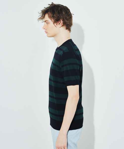 RECENCY OF MINE（リーセンシー オブ マイン）の「【Recency of Mine】強撚 天竺 ボーダー Tシャツ（Tシャツ/カットソー・メンズ・サックスブルー/ブラック・44/46/48）」の11枚目の写真