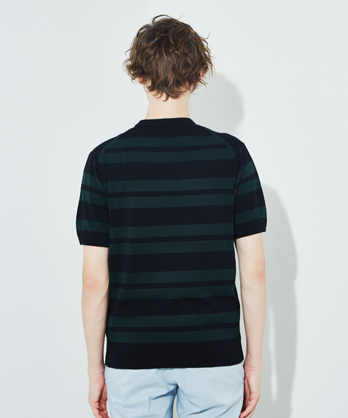 RECENCY OF MINE（リーセンシー オブ マイン）の「【Recency of Mine】強撚 天竺 ボーダー Tシャツ（Tシャツ/カットソー・メンズ・サックスブルー/ブラック・44/46/48）」の12枚目の写真