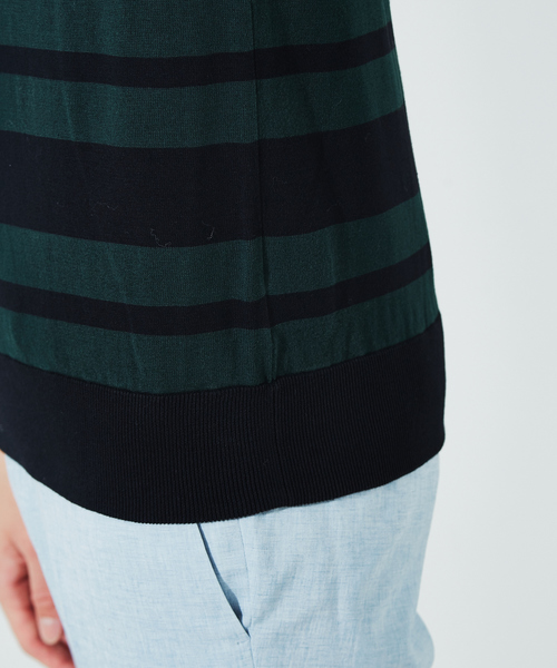 RECENCY OF MINE（リーセンシー オブ マイン）の「【Recency of Mine】強撚 天竺 ボーダー Tシャツ（Tシャツ/カットソー・メンズ・サックスブルー/ブラック・44/46/48）」の15枚目の写真