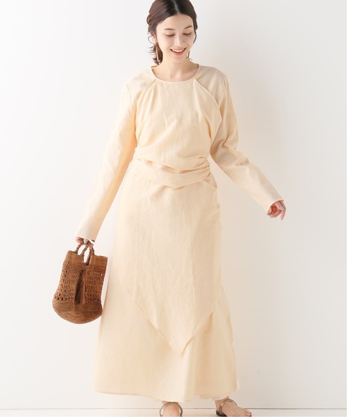 Tenali リネンコットンワンピース を購入できます Iena Iena イエナ のファッション ワンピース Iena イエナ のワンピース Baserange ベースレンジ リネンコットンワンピース ワンピース 21a W新作 送料無料