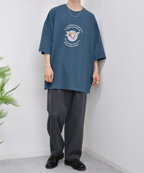 kutir(クティール)の「トラロゴプリントTシャツ(Tシャツ/カットソー・メンズ・ホワイト/ライトグレー/ダークブルー・SMALL/MEDIUM/LARGE)」の22枚目の写真