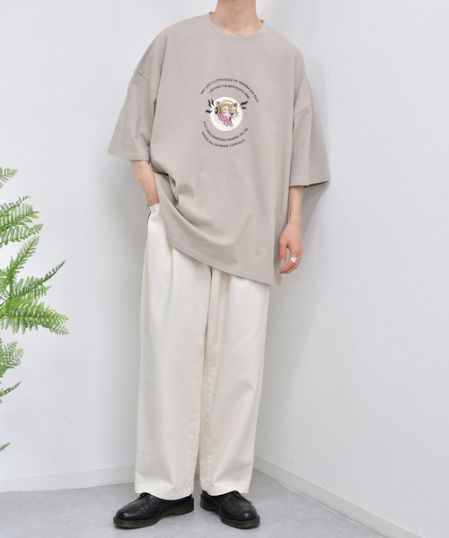 kutir(クティール)の「トラロゴプリントTシャツ(Tシャツ/カットソー・メンズ・ホワイト/ライトグレー/ダークブルー・SMALL/MEDIUM/LARGE)」の11枚目の写真