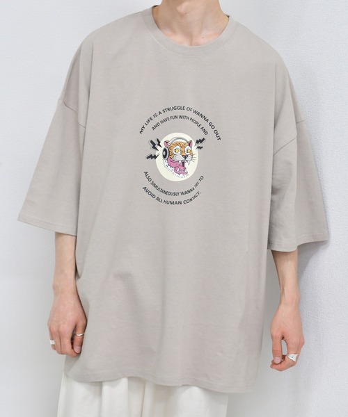 kutir(クティール)の「トラロゴプリントTシャツ(Tシャツ/カットソー・メンズ・ホワイト/ライトグレー/ダークブルー・SMALL/MEDIUM/LARGE)」の5枚目の写真