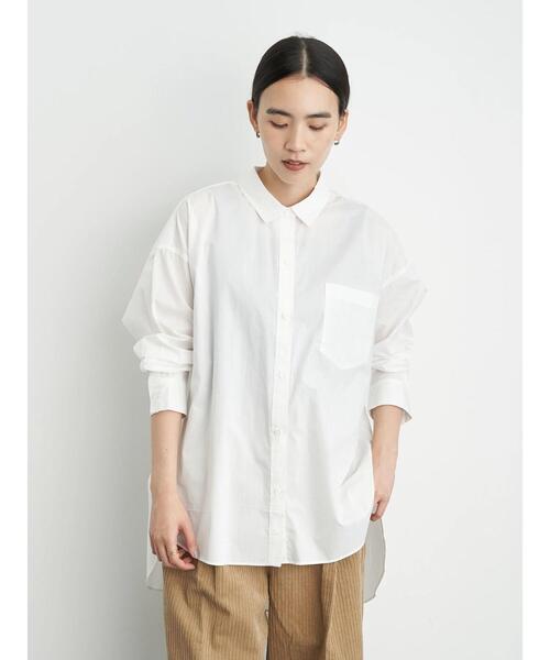 AMERICAN HOLIC(アメリカンホリック)の「2WAY前後差バックタックシャツチュニック 〇*(シャツ/ブラウス・レディース・ベージュ/ネイビー/オフホワイト/ストライプ/チェック・FREE)」の11枚目の写真