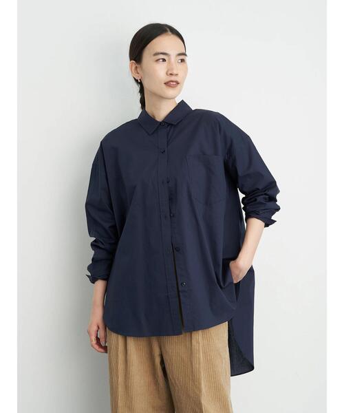 AMERICAN HOLIC(アメリカンホリック)の「2WAY前後差バックタックシャツチュニック 〇*(シャツ/ブラウス・レディース・ベージュ/ネイビー/オフホワイト/ストライプ/チェック・FREE)」の13枚目の写真