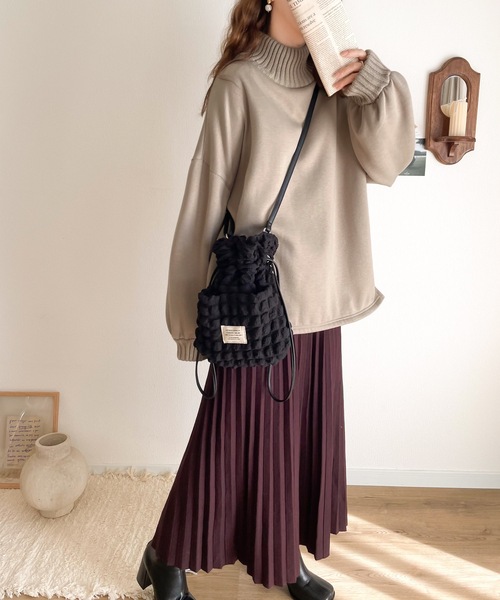 classicalelf(クラシカルエルフ)の「盛れるスウェット!ニットリブボリュームスウェットプルオーバー(スウェット・レディース・ブラック/ベージュ/モカ/ライトカーキ/グレイッシュブルー/モスグリーン・MEDIUM/LARGE/X-LARGE/XX-LARGE/SMALL)」の11枚目の写真