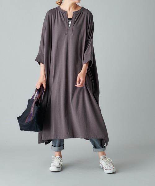 PUAL CE CIN(ピュアルセシン)の「ビッグチュニック(Tシャツ/カットソー・レディース・チャコールグレー/モカ/ライトベージュ・FREE)」の12枚目の写真
