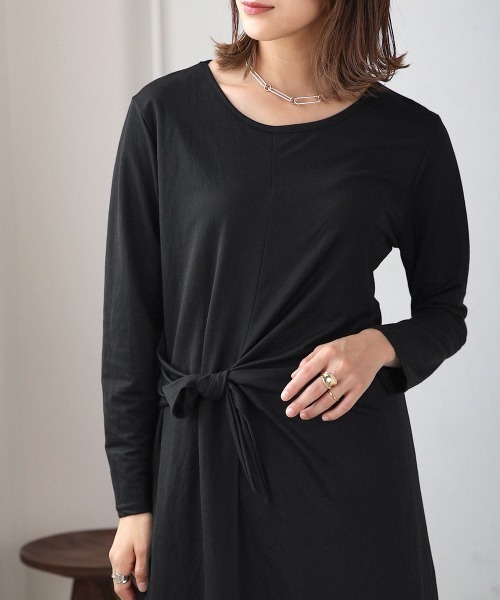 Bou Jeloud（ブージュルード）の「ウエストねじりデザインワンピース（ワンピース・レディース・カーキ/ベージュ/パープル/ブラック・FREE）」の18枚目の写真