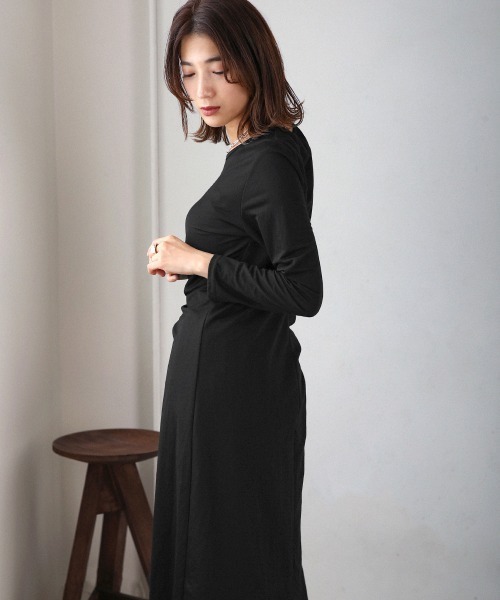 Bou Jeloud（ブージュルード）の「ウエストねじりデザインワンピース（ワンピース・レディース・カーキ/ベージュ/パープル/ブラック・FREE）」の19枚目の写真