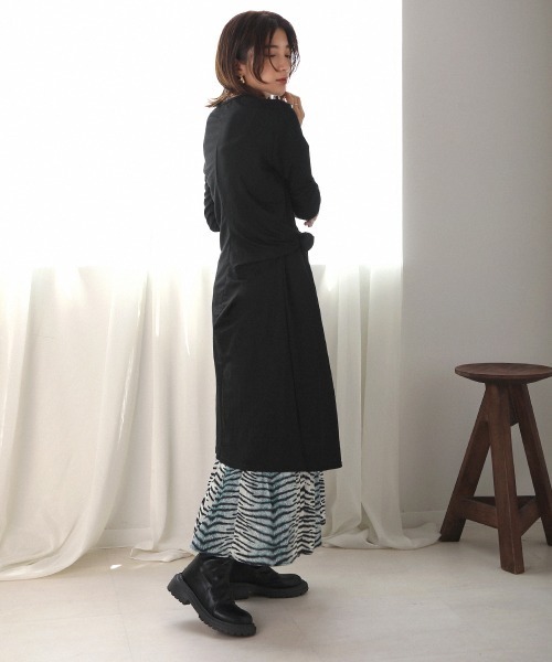 Bou Jeloud（ブージュルード）の「ウエストねじりデザインワンピース（ワンピース・レディース・カーキ/ベージュ/パープル/ブラック・FREE）」の20枚目の写真