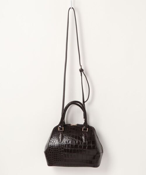ファルチNY　クロコダイルハンドバッグ Falchi New York/ファルチニューヨーク クロコダイル型押し