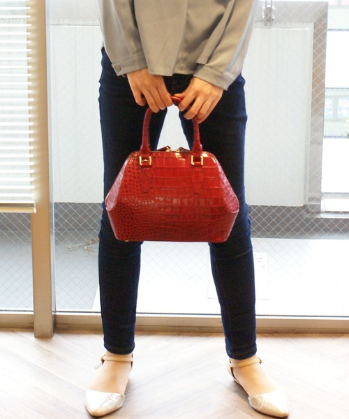 ファルチニューヨーク Falchi New York クロコダイル型押し