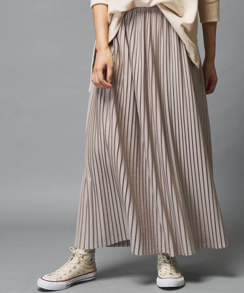 PUAL CE CIN（ピュアルセシン）の「プリーツロングスカート（スカート・レディース・ベージュ/グレー/スミクロ・FREE）」の10枚目の写真