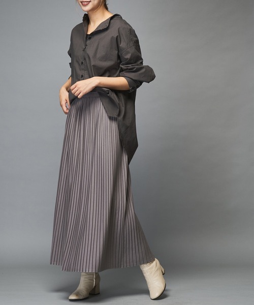 PUAL CE CIN（ピュアルセシン）の「プリーツロングスカート（スカート・レディース・ベージュ/グレー/スミクロ・FREE）」の14枚目の写真