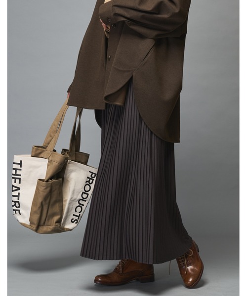 PUAL CE CIN（ピュアルセシン）の「プリーツロングスカート（スカート・レディース・ベージュ/グレー/スミクロ・FREE）」の19枚目の写真