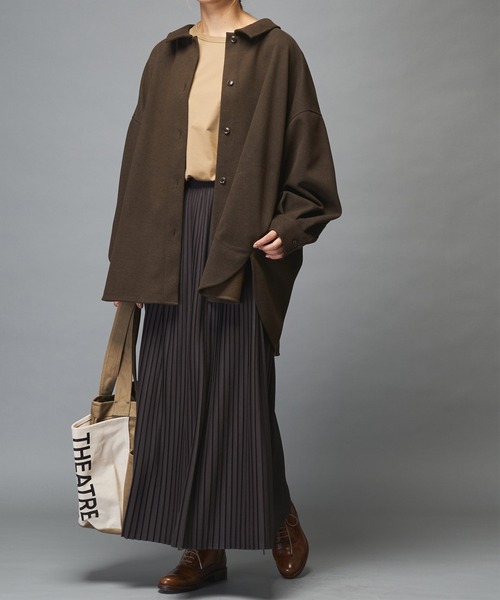 PUAL CE CIN（ピュアルセシン）の「プリーツロングスカート（スカート・レディース・ベージュ/グレー/スミクロ・FREE）」の21枚目の写真