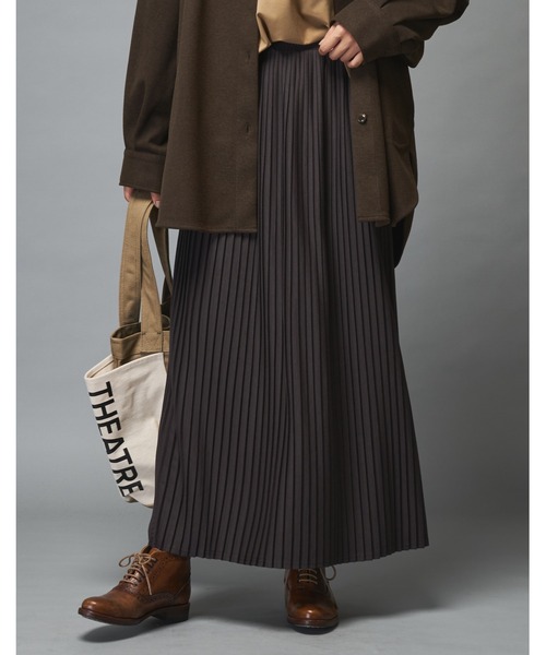 PUAL CE CIN（ピュアルセシン）の「プリーツロングスカート（スカート・レディース・ベージュ/グレー/スミクロ・FREE）」の17枚目の写真