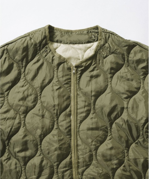 MONO-MART(モノマート)の「【コート/ライナーセット】ビッグシルエット コットンナイロン M-65 モッズコート&キルティングライナーセット/2枚セット/3WAY(モッズコート・メンズ・ブラック/オリーブ/ダークネイビー/ベージュ/アイボリー/グレー・M/L/S)」の7枚目の写真