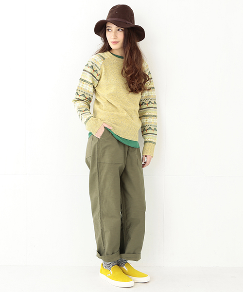 BEAMS BOY（ビームスボーイ）の「BUZZ RICKSON'S / サテンベイカーパンツ（その他パンツ・レディース・オリーブ・ONE SIZE）」の15枚目の写真